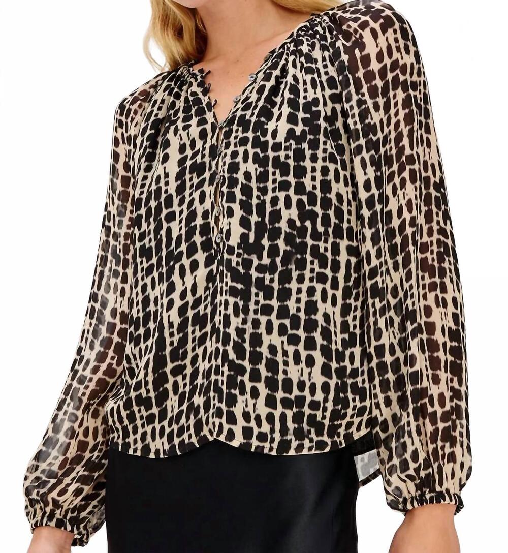 NEW RAILS indi voluminous sleeves blouse in spotted